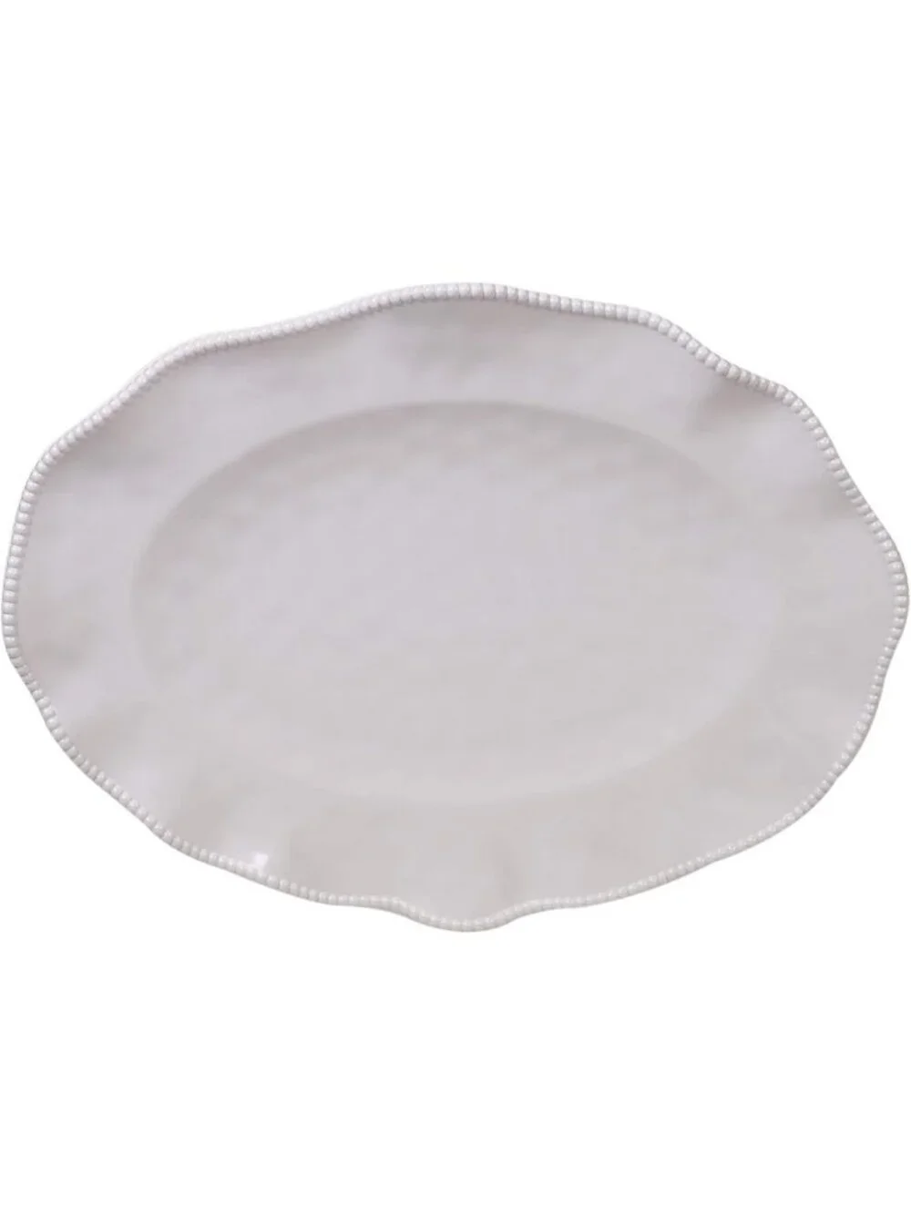 Elegant Cream Oval Platter 18